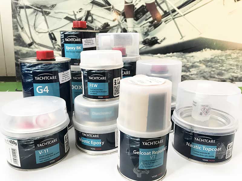 mastic epoxy yachtcare pour polyester, acier, bois