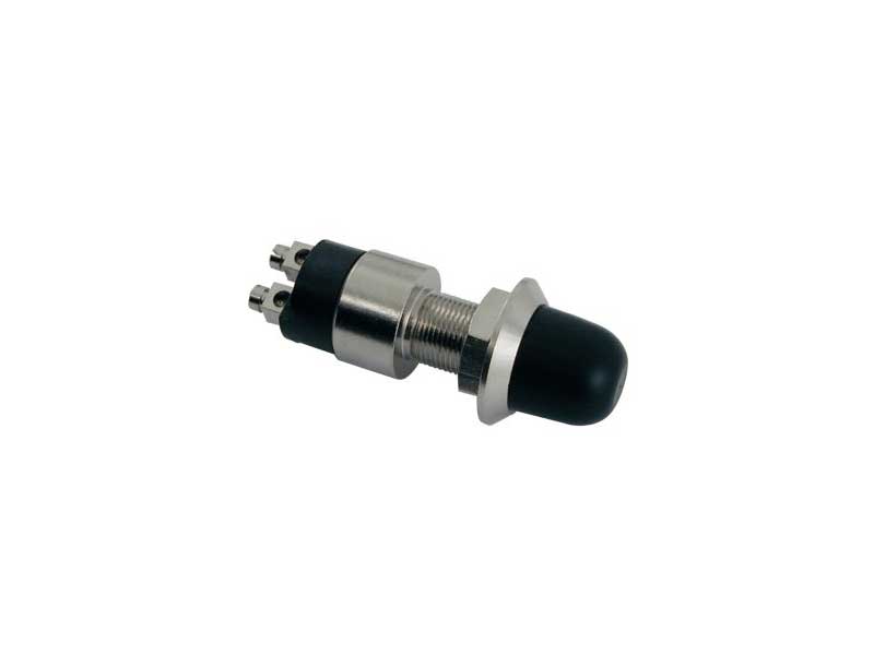 BOUTON POUSSOIR ETANCHE NOIR 30A/12V