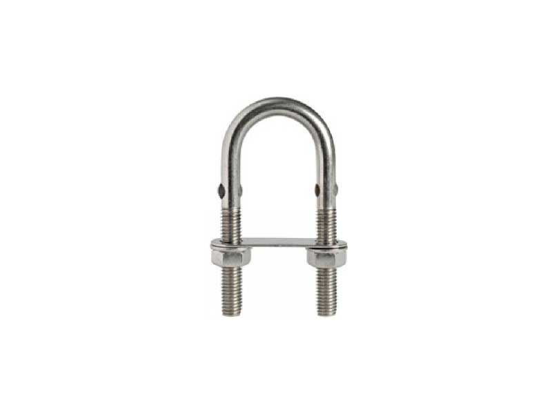 CADENE A FIL AVEC PLAQUE ET ECROUS 4X60MM INOX A4