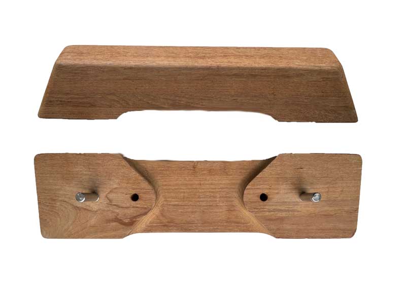 Cale pied en teck 390x90x70mm
