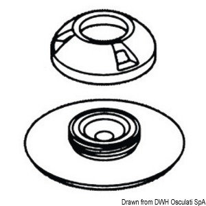 Bouton femelle Perfix fixation sur tissu blanc