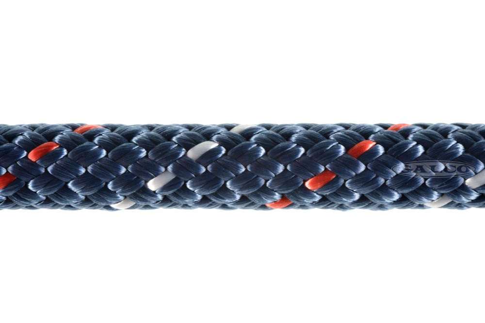 Cordage / Drisse Galco marine, blanc et rouge D10mm le mètre